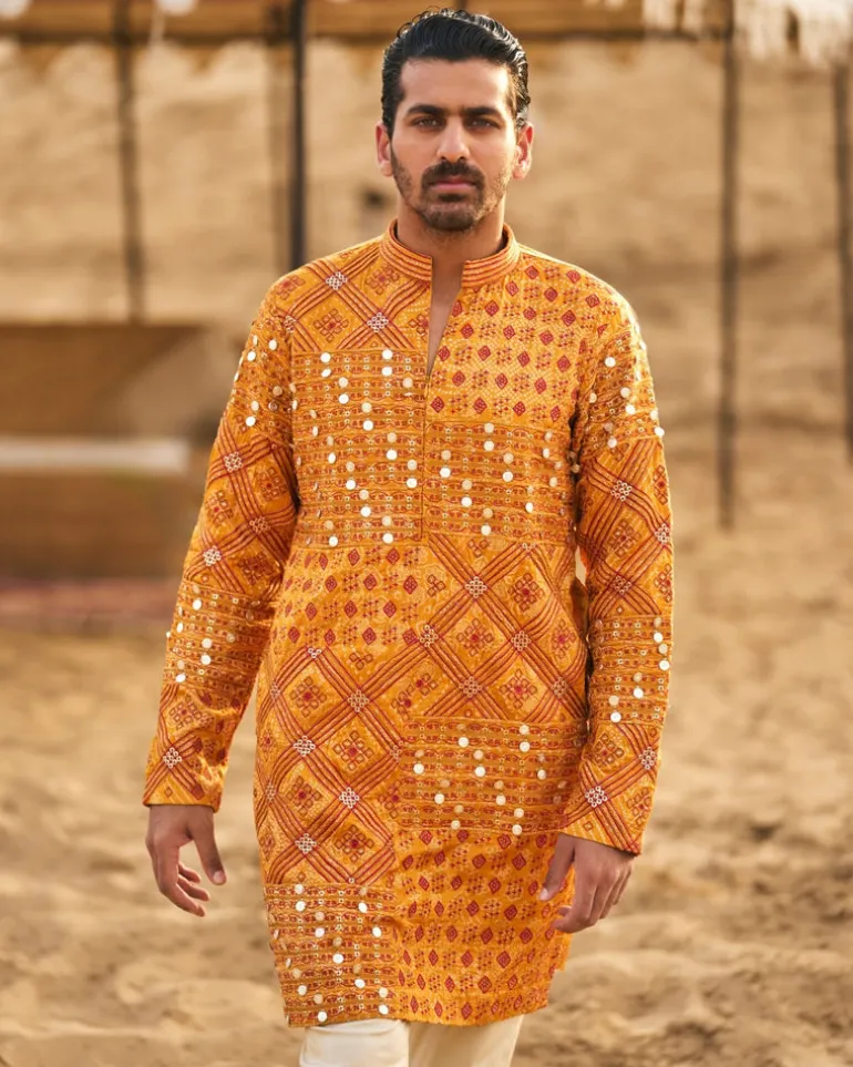 Printed Kasundi Kurta Set