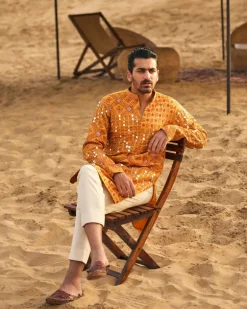 Printed Kasundi Kurta Set