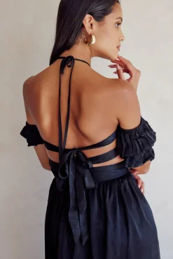 Puff Sleeve Cutout Dress