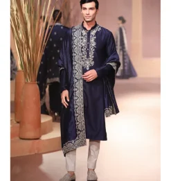 Purple Silk Kurta Set