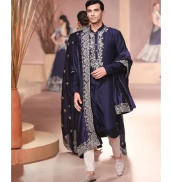 Purple Silk Kurta Set