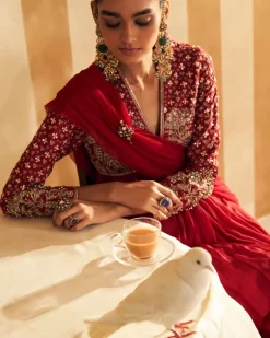 Qasida Short Anarkali Set