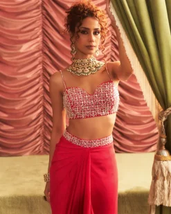 Radha Cape & Draped Skirt Set