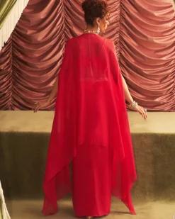 Radha Cape & Draped Skirt Set