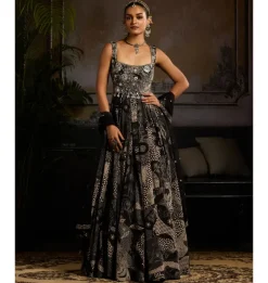 Radiant Noir Anarkali Set