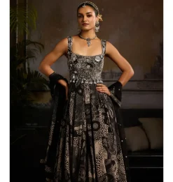 Radiant Noir Anarkali Set