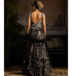 Radiant Noir Anarkali Set