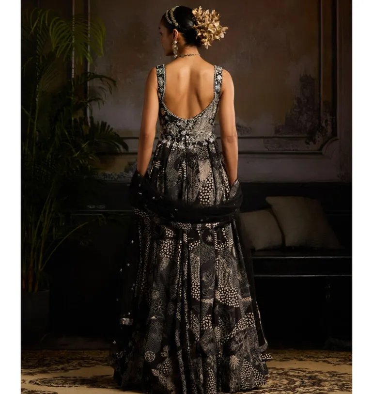 Radiant Noir Anarkali Set