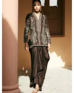 Rani Jacket And Pinched Skirt Set
