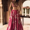 Rani Pink Motif Placement Lehenga Set