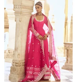 Rani Pink Srivani Anarkali Set
