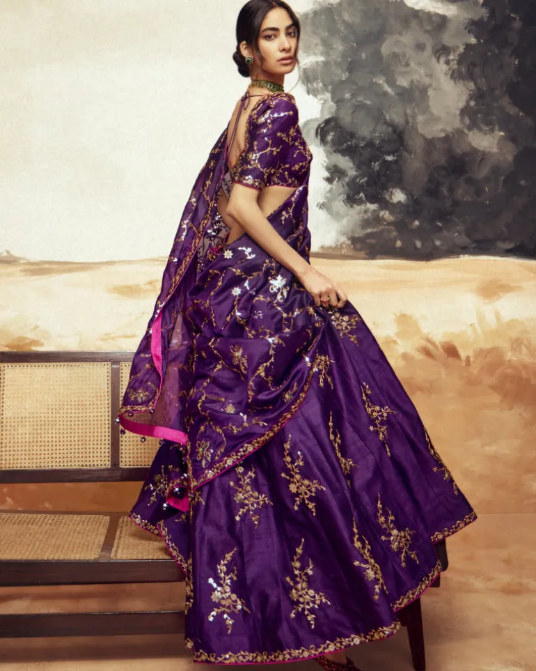 Ranisa Baingani Lehenga Set