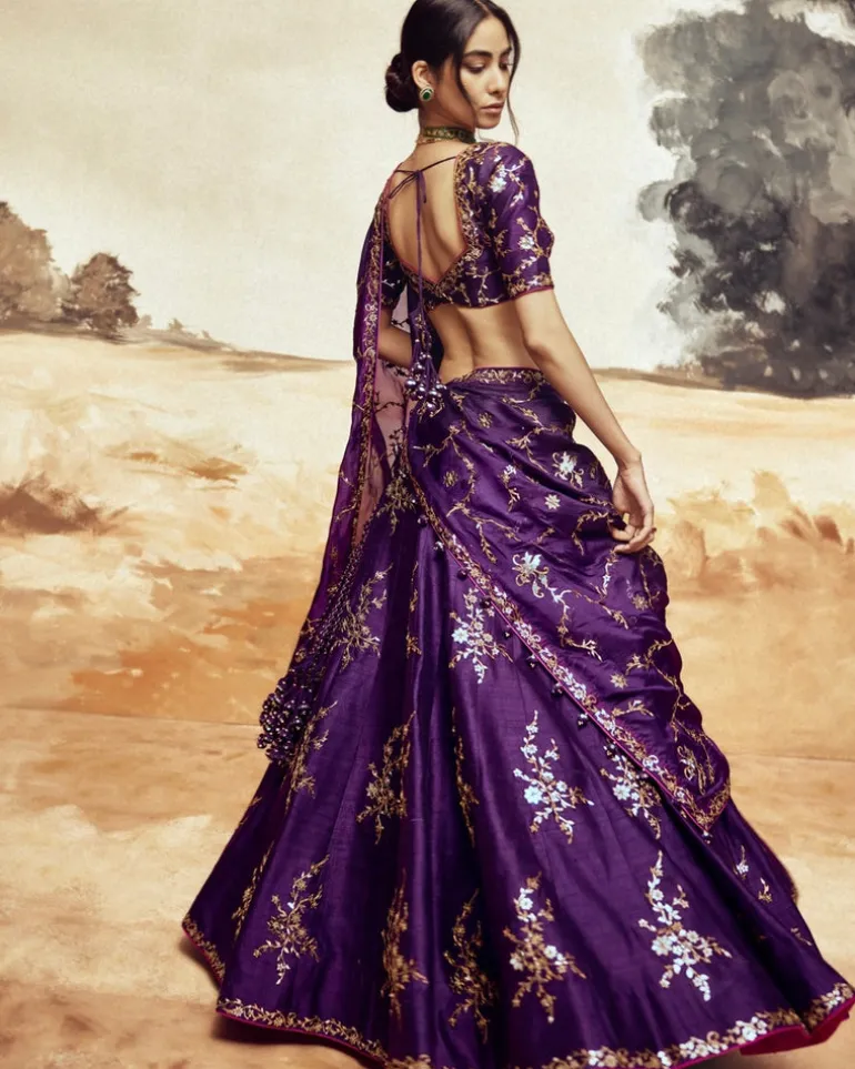 Ranisa Baingani Lehenga Set