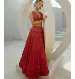 Red Alisha Skirt Set