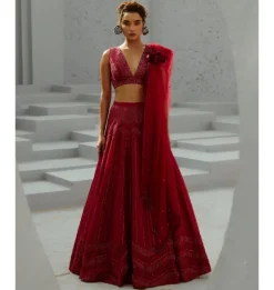 Red Alisha Skirt Set