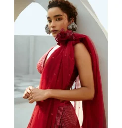 Red Alisha Skirt Set