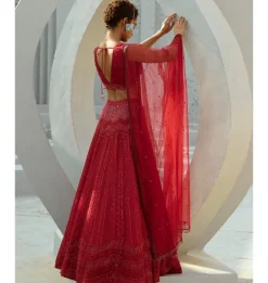 Red Alisha Skirt Set