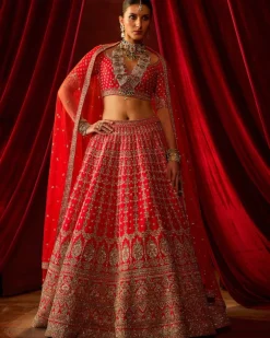 Red Aradhya Lehenga Set