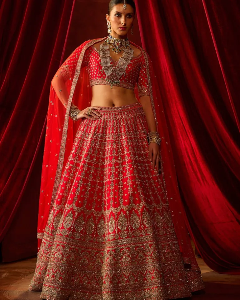 Red Aradhya Lehenga Set