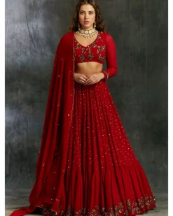 Red Boot Lehenga Set
