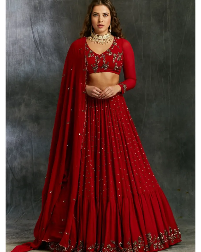 Red Boot Lehenga Set