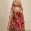 Red Floral Lehenga Set