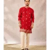Red Haath Phool Kurta Set