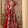Red Ochre Ace Lehenga Set