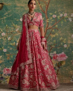 Red Print Starlet Lehenga Set