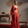 Red Rain Lily Cape Set