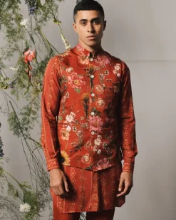 Red Riviera Kurta & Pajama