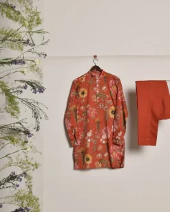 Red Roma Kurta & Pajama