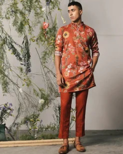 Red Roma Kurta & Pajama