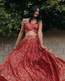 Red Sasha Lehenga