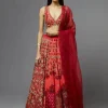 Red Silk Lehenga Set