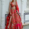 Red Zari Lehenga Set