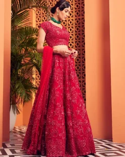 Red Zoya Lehenga Set