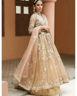 Regal Gold Hued Angrakha Set