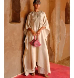 Rehayshi Ivory Kaftan Set