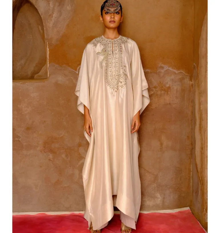 Rehayshi Ivory Kaftan Set