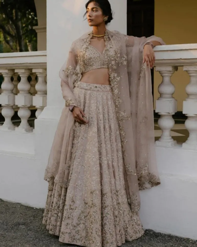 Resham & Dabka Work Lehenga