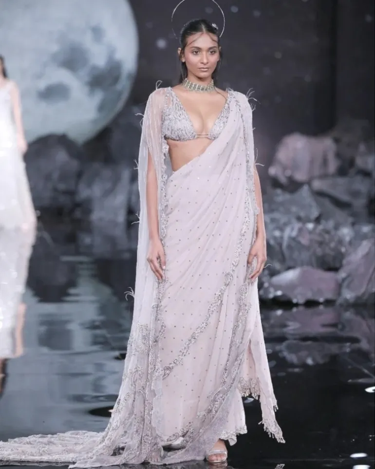 Rhea Chiffon Sari Set