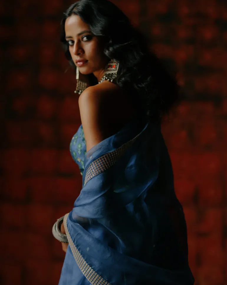 Rima Indigo Sharara Set