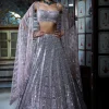 Rose Gold Mirror Work Lehenga Set