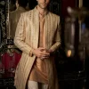 Rose Gold Open Sherwani Set