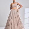 Rose Gold Pearl Lehenga Set