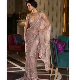 Rose Gold Sequin Sari