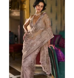Rose Gold Sequin Sari