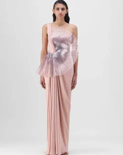 Rose Metallic Sun Ray Gown