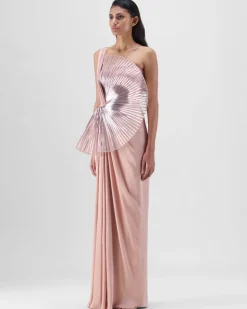Rose Metallic Sun Ray Gown
